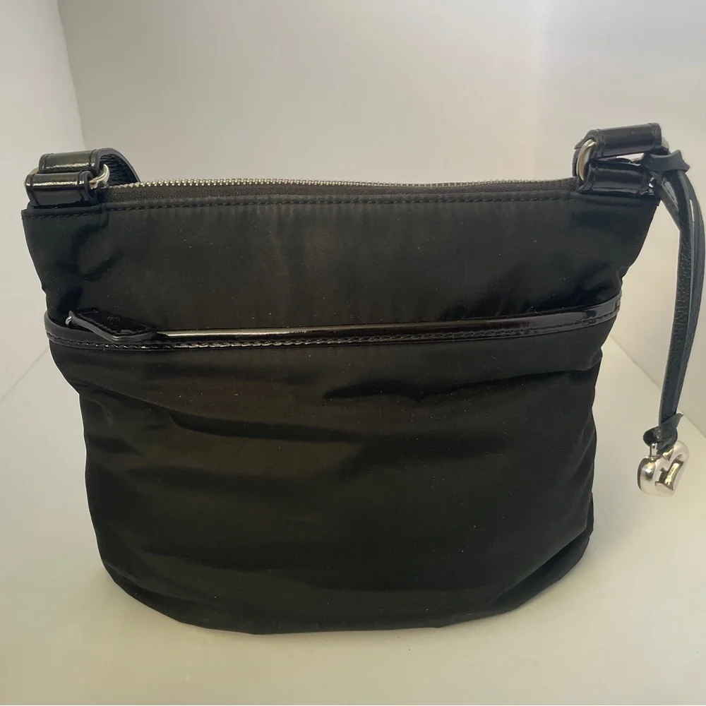 Brighton Black Crossbody Bag with Silver Accents - Picture 6 of 11